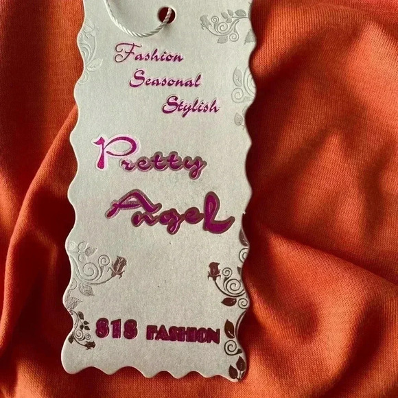 🆕Pretty Angel Orange Ruffle-Hem Tunic L🆕 - Picture 11 of 12